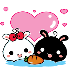 [LINEスタンプ] Packy ＆ Picxy : Cutie Rabbits