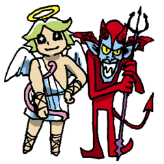 [LINEスタンプ] 天使と悪魔と