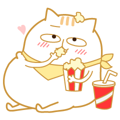 [LINEスタンプ] Fat cat PUCHU-CHU
