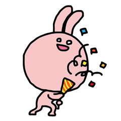 [LINEスタンプ] お顔の大きなウサギさん