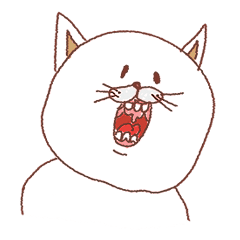 [LINEスタンプ] 歯をみせてくるねこ