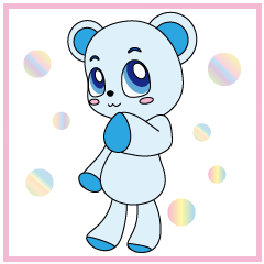 [LINEスタンプ] 幸せ運ぶクマさん