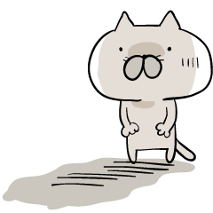 [LINEスタンプ] 口元もふもふねこ