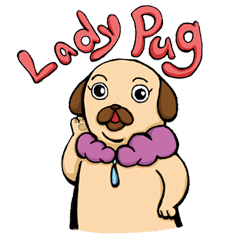 [LINEスタンプ] Lady Pug