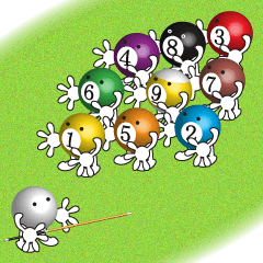 [LINEスタンプ] ビリヤードの球で何が悪い？