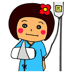 [LINEスタンプ] ちび子の病院ことば