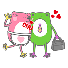 [LINEスタンプ] ケロ松＆ケロ美