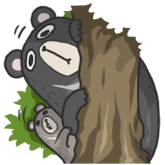 [LINEスタンプ] Formosan black bear Great！