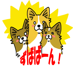 [LINEスタンプ] 3コーギーさん