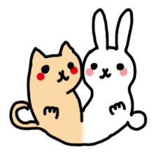 [LINEスタンプ] Bunny＆Kitty