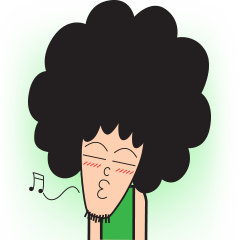 [LINEスタンプ] Afro Man with emotion