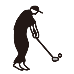 [LINEスタンプ] monotone golfer