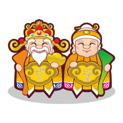 [LINEスタンプ] Tu Di Gong ＆ Tu Di Poの画像（メイン）