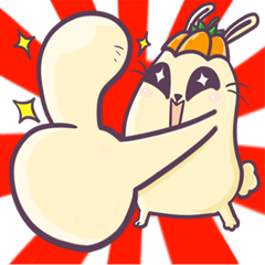 [LINEスタンプ] Pumpkin crazy rabbit