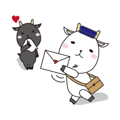 [LINEスタンプ] 白ヤギさんと黒ヤギさん