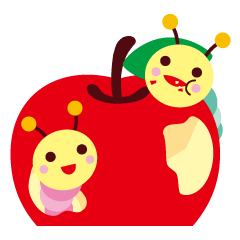 [LINEスタンプ] りんごむし