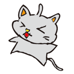 [LINEスタンプ] あほ毛の灰ハイネコ