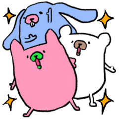 [LINEスタンプ] クマとウサギとイヌの妖精7