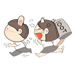 [LINEスタンプ] Nu meaw ＆ Noom tai