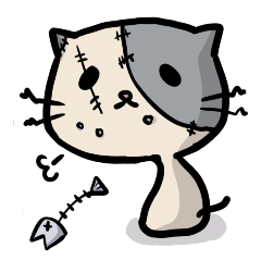 [LINEスタンプ] つぎはぎねこにゃん