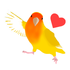 [LINEスタンプ] コザクラインコのルビオ