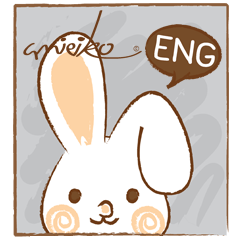 [LINEスタンプ] amieiko: Bunny [eng]