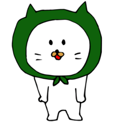 [LINEスタンプ] ネコずきん