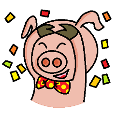 [LINEスタンプ] かわいいブタたち