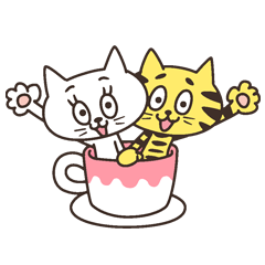 [LINEスタンプ] ミーとトラの画像（メイン）