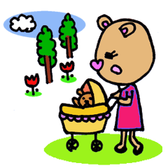 [LINEスタンプ] ベアママの妊娠から育児