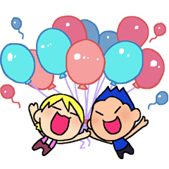 [LINEスタンプ] TA and EN-Celebrate