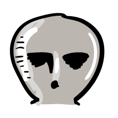 [LINEスタンプ] Gray face man