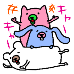 [LINEスタンプ] クマとウサギとイヌの妖精2