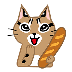 [LINEスタンプ] 台灣の山貓	(食品)