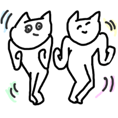 [LINEスタンプ] しろねこのせかい