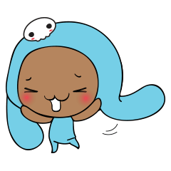 [LINEスタンプ] Browny-Blue