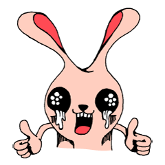 [LINEスタンプ] The Black Eyed Rabbit
