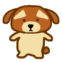 [LINEスタンプ] まゆげ犬 いちろく