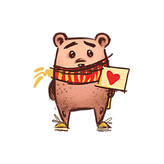 [LINEスタンプ] Sweet Pink Bear