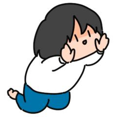 [LINEスタンプ] 口が閉じれない人