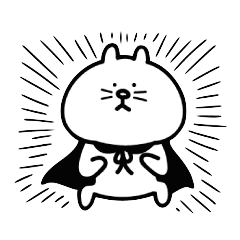 [LINEスタンプ] マントを着けたネコ その2