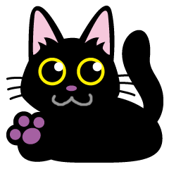 [LINEスタンプ] 黒猫こねこ