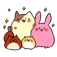 [LINEスタンプ] もちもちもっちり動物