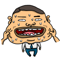 [LINEスタンプ] Ugly people funny and weird lifeの画像（メイン）