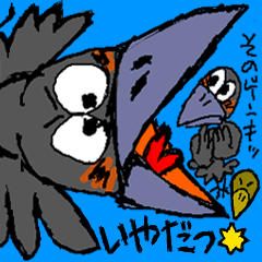 [LINEスタンプ] カラスのくらし――その2