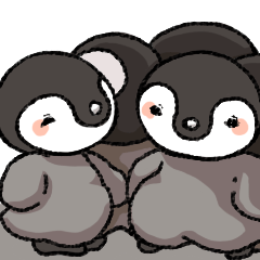 [LINEスタンプ] 皇帝ペンギンの赤ちゃん1