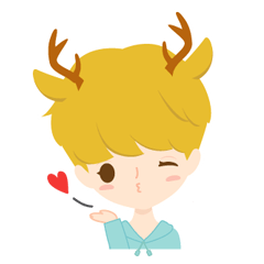 [LINEスタンプ] Deer Boy ＆ friends (Japanese Ver.)