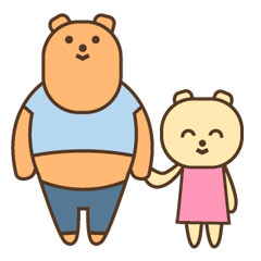 [LINEスタンプ] グマとコグマ