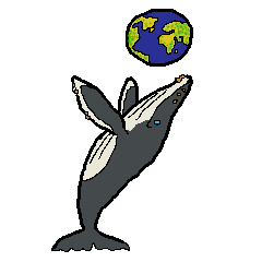 [LINEスタンプ] We are whale and dolphin