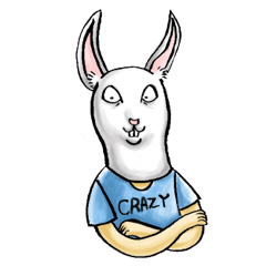 [LINEスタンプ] Crazy Rabbit Head